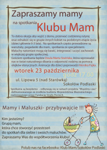 klub ulotka wspólny czas doula, pajka