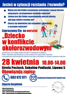 PLAKAT - dziecko w konflikcie okołorozwodowym